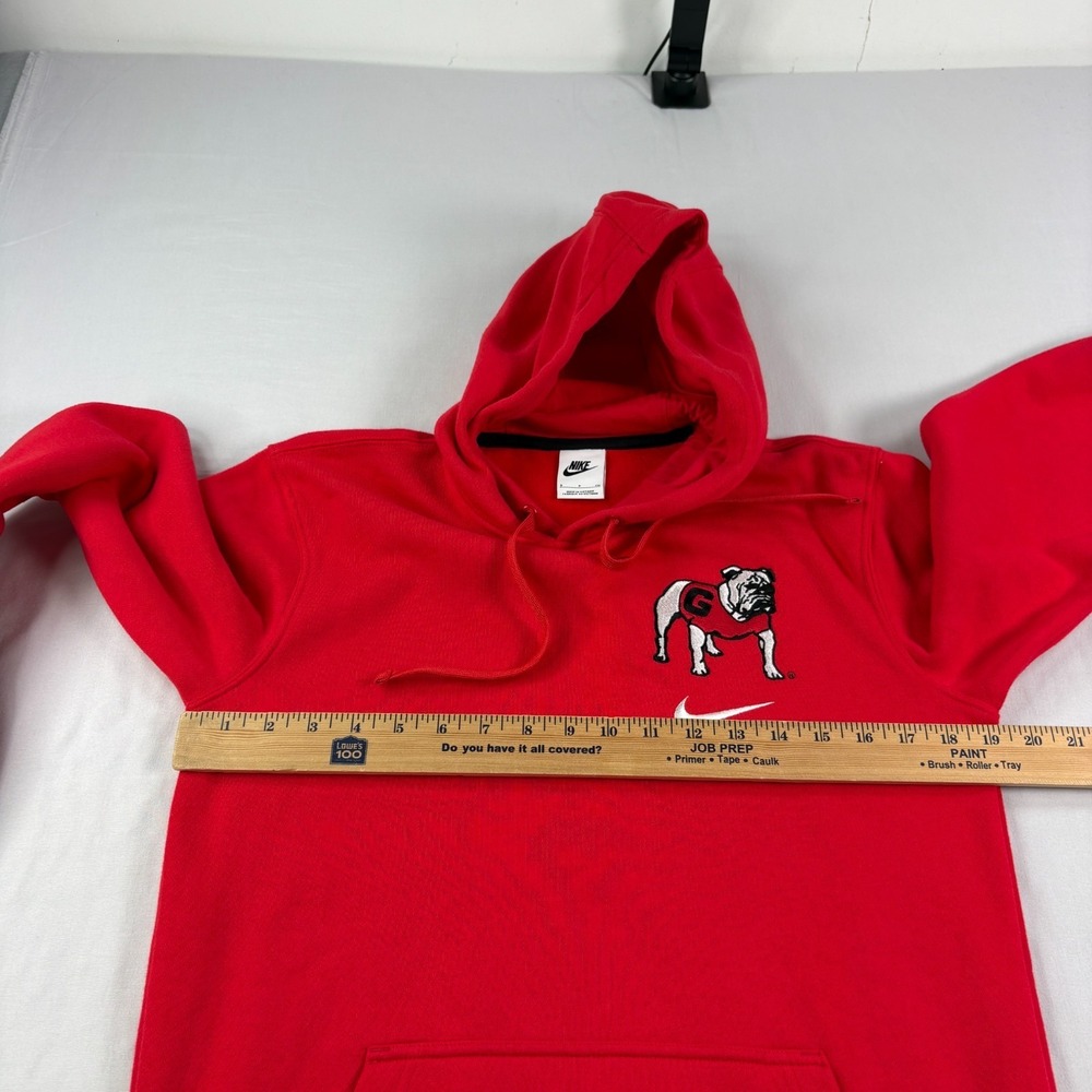 Georgia Bulldogs Hoodie Mens Small Red Nike Pullover Big Logo Sweatshirt NCAA - Picture 5 of 10